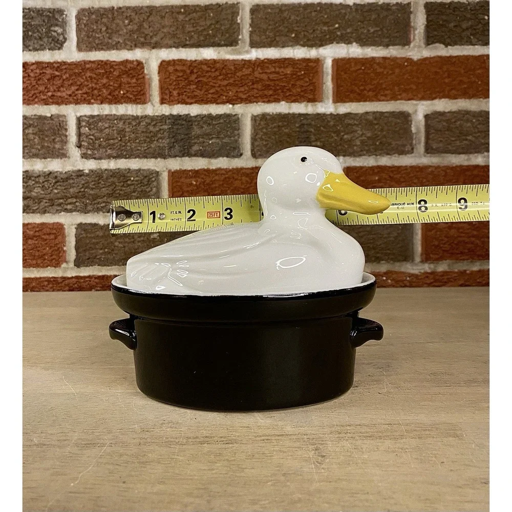 Hall Carbone Small Oval Duck Covered Casserole Baking Roasting Serving Dish 6